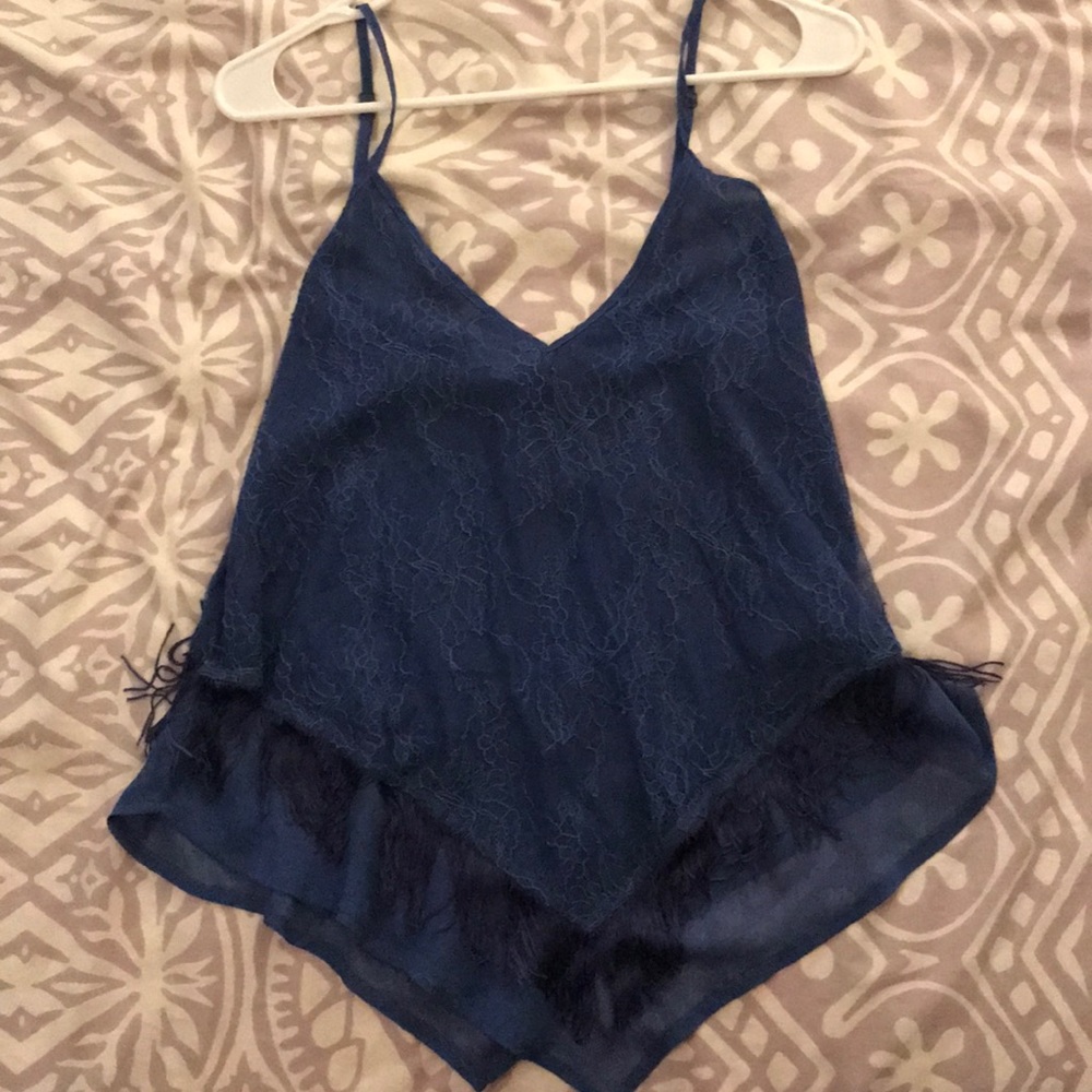 Blue Crop Top